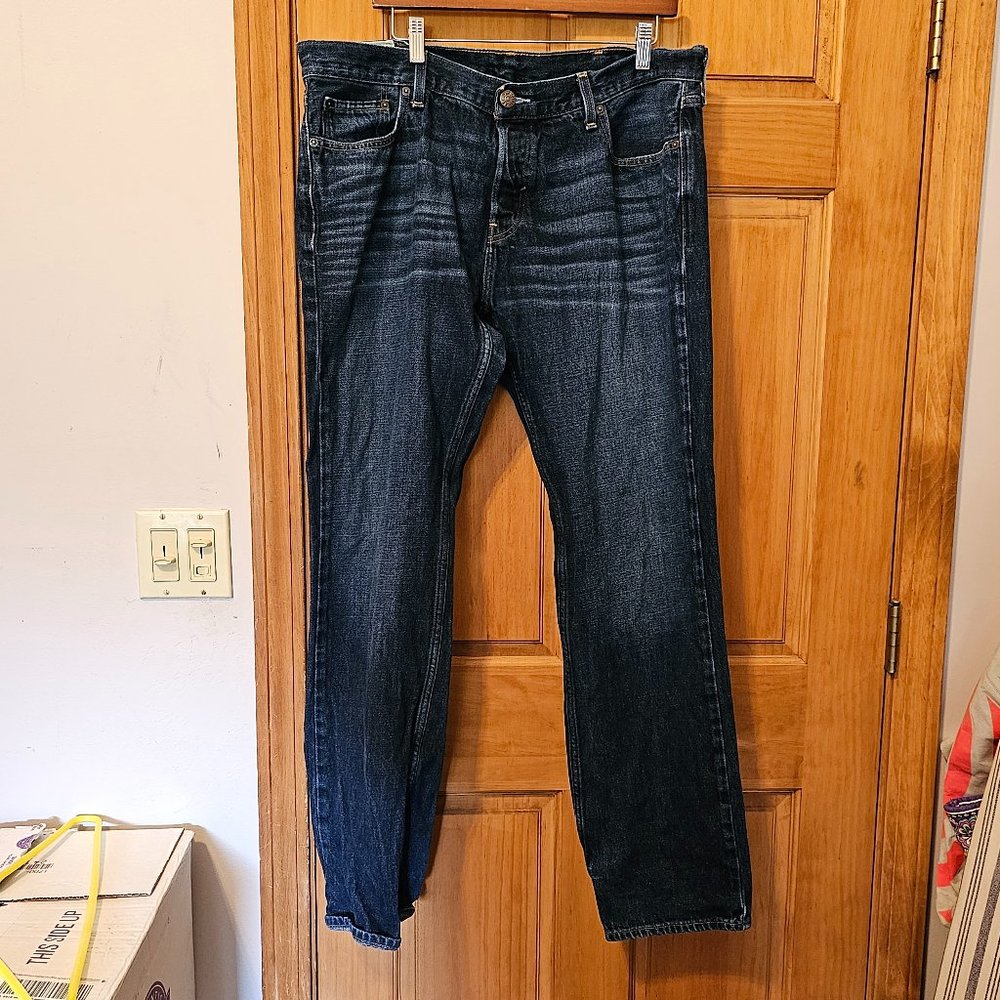 Hollister 100% Cotton Classic Straight Jeans 38 x 34 Button Fly